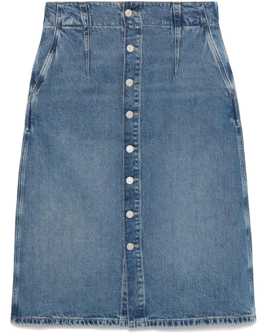 Polo Ralph Lauren Blue Denim Midi Skirt
