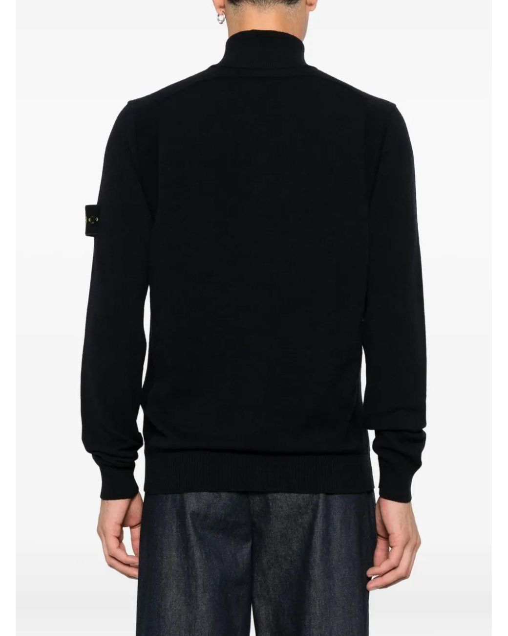 Stone Island Black Sweater for men