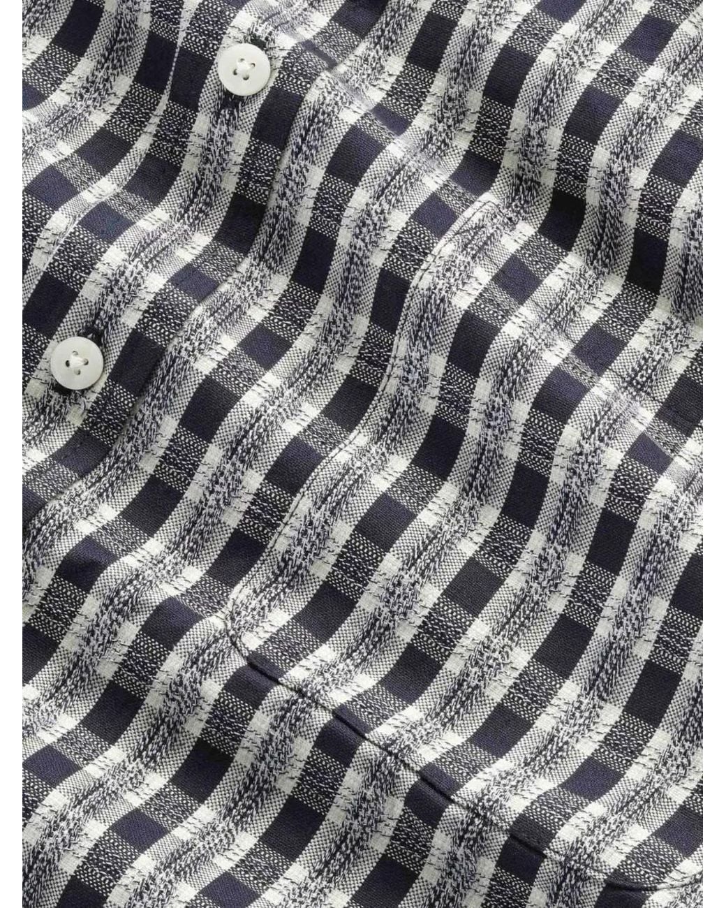 NN07 Gray Check-Pattern Deon Shirt for men