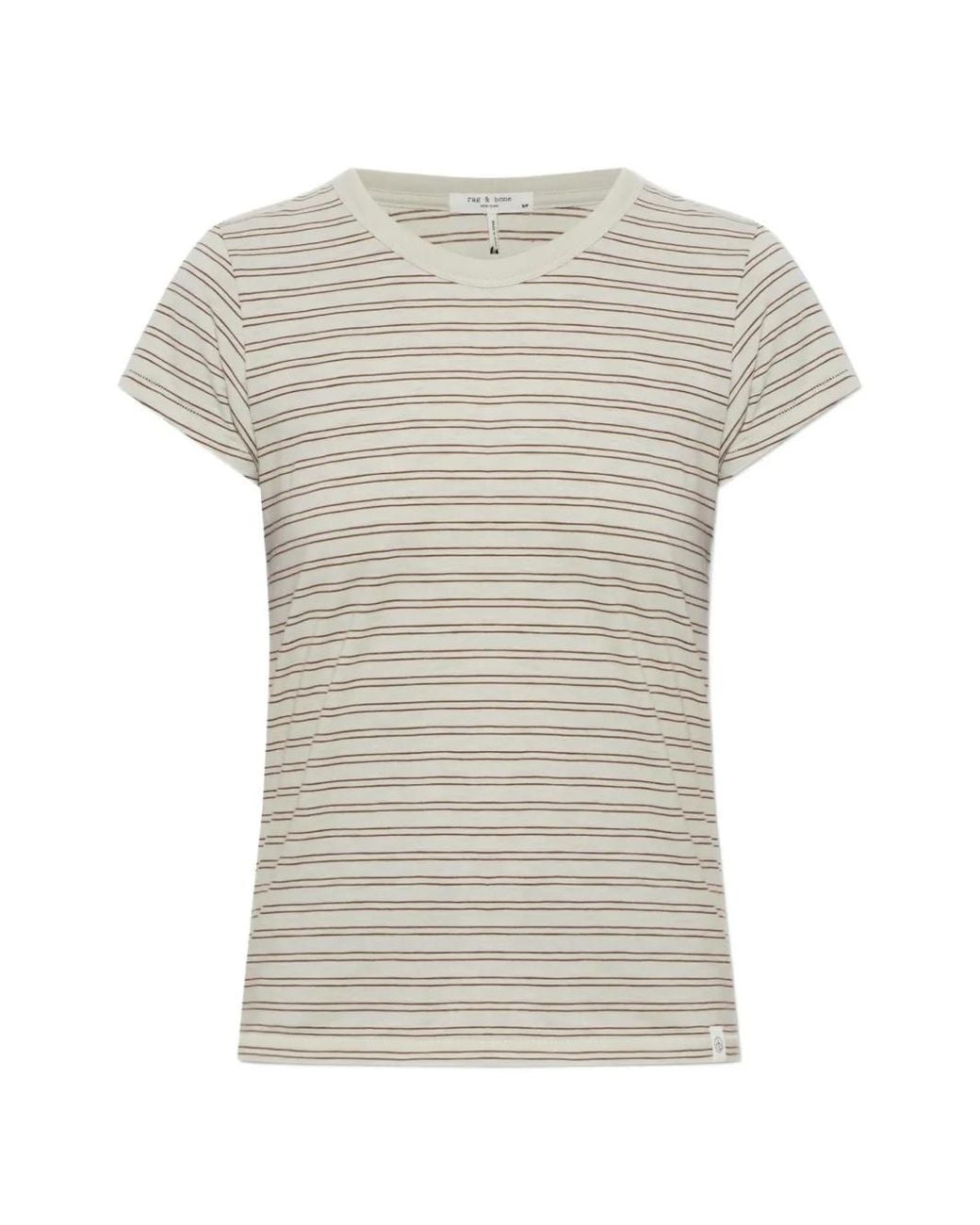 Rag & Bone Gestreept T-Shirt in het White