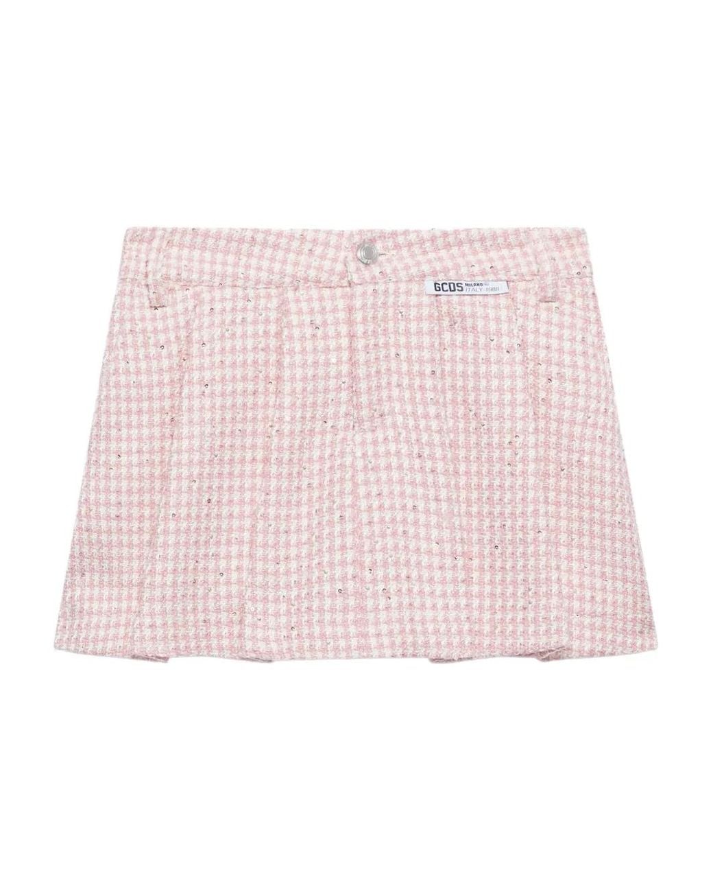 Gcds Pink Pleated Mini Skirt