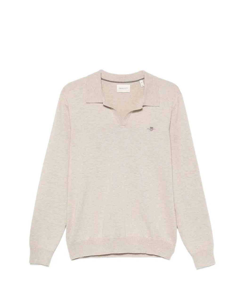 Gant White Embroidered-Logo T-Shirt for men