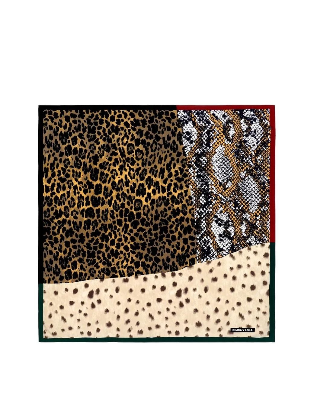 Bimba Y Lola Metallic Polka-Dot Patchwork Scarf