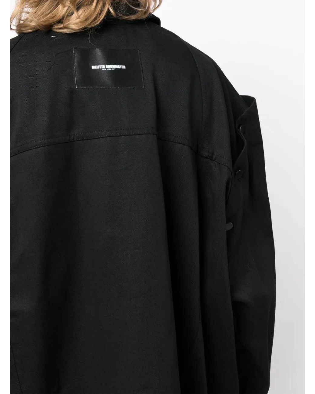 Melitta Baumeister Black Detachable-Sleeve Denim Jacket