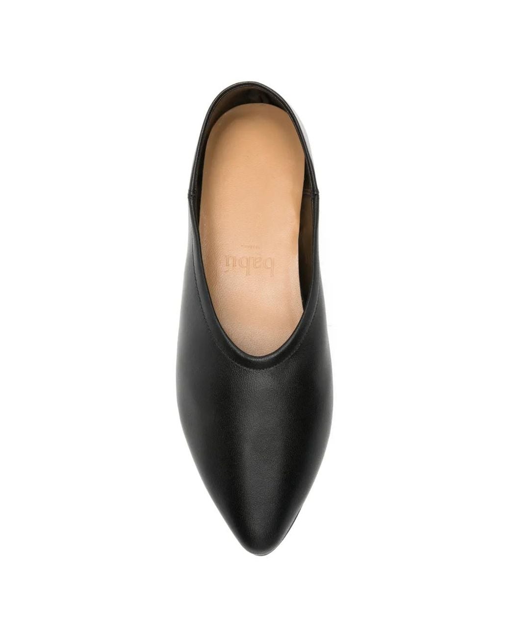 babú Milano Black Ballerines À Bout Pointu