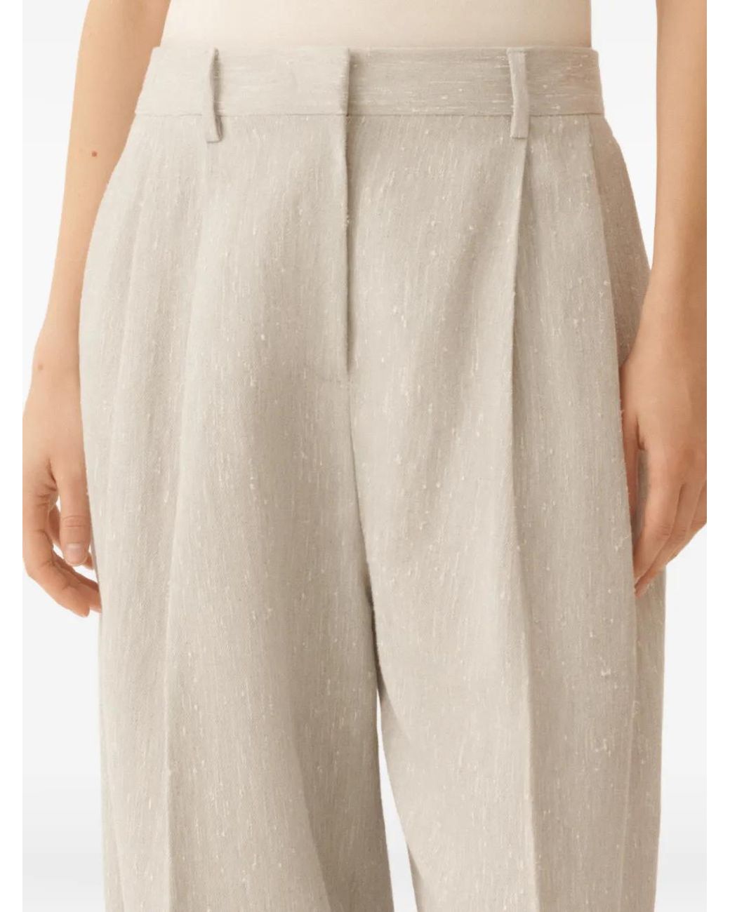 Fabiana Filippi White Drop Fil Coupé Trousers
