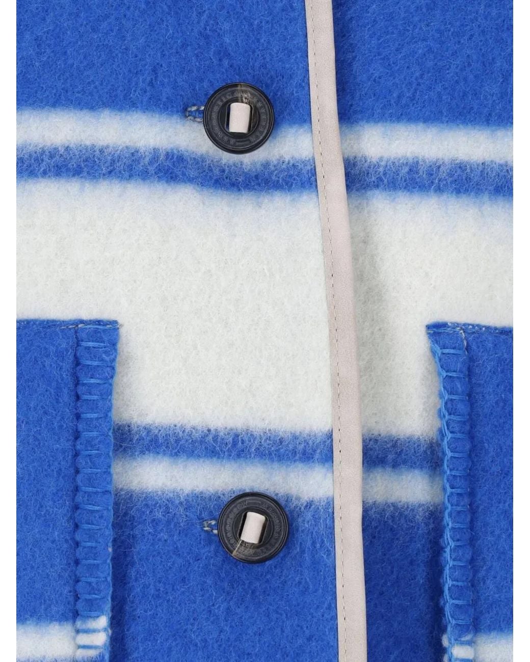AM Remade Blue Striped Wool Jacket for men