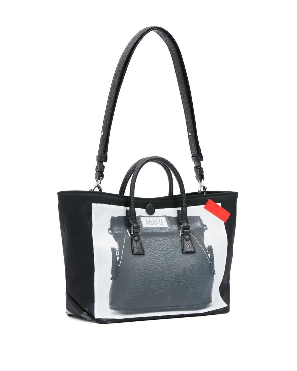 Maison Margiela Blue Micro 5Ac Trompe L'Oeil Tote Bag
