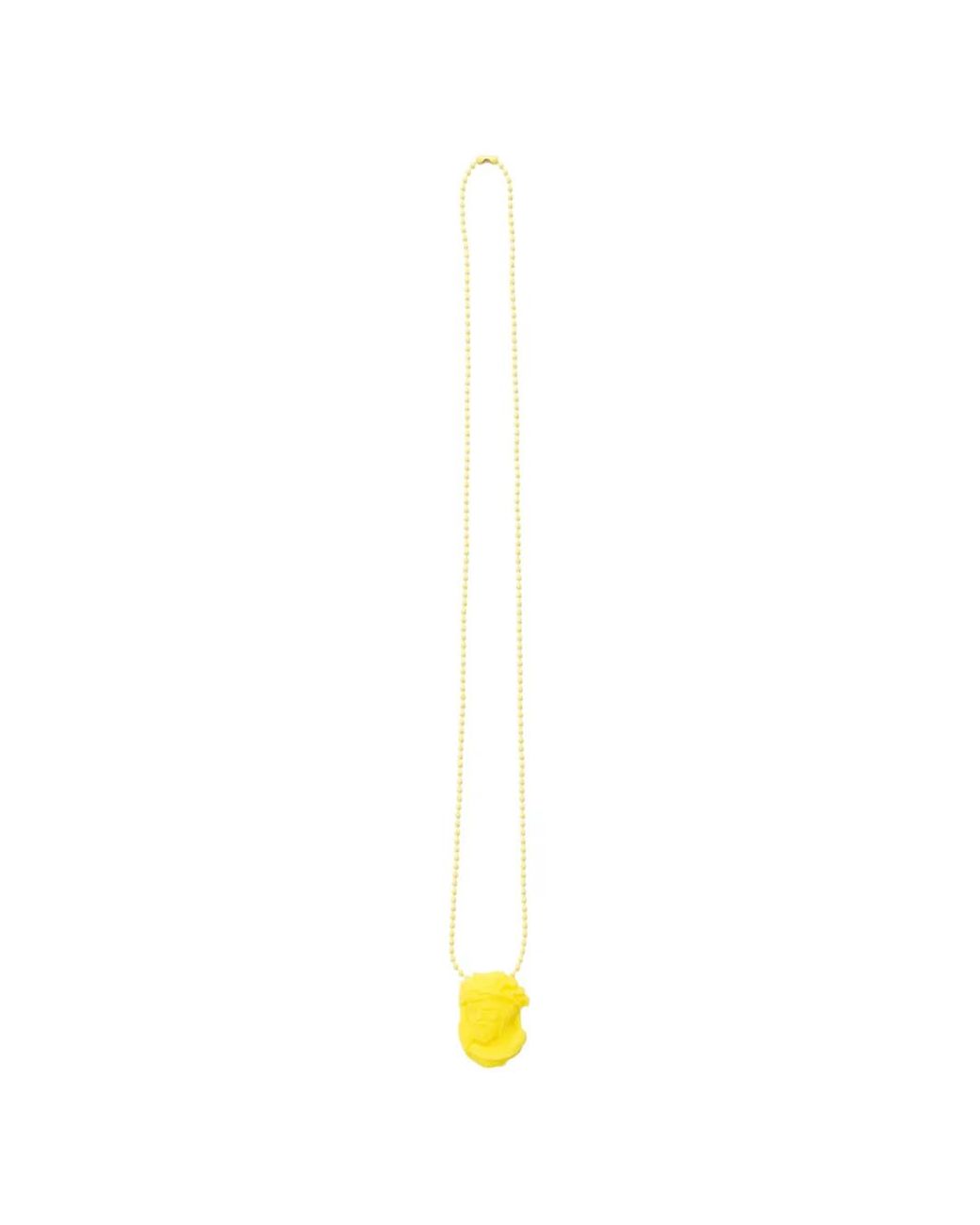 JUN/NAKAYAMA White Sculptural Pendant Ball-Chain Necklace
