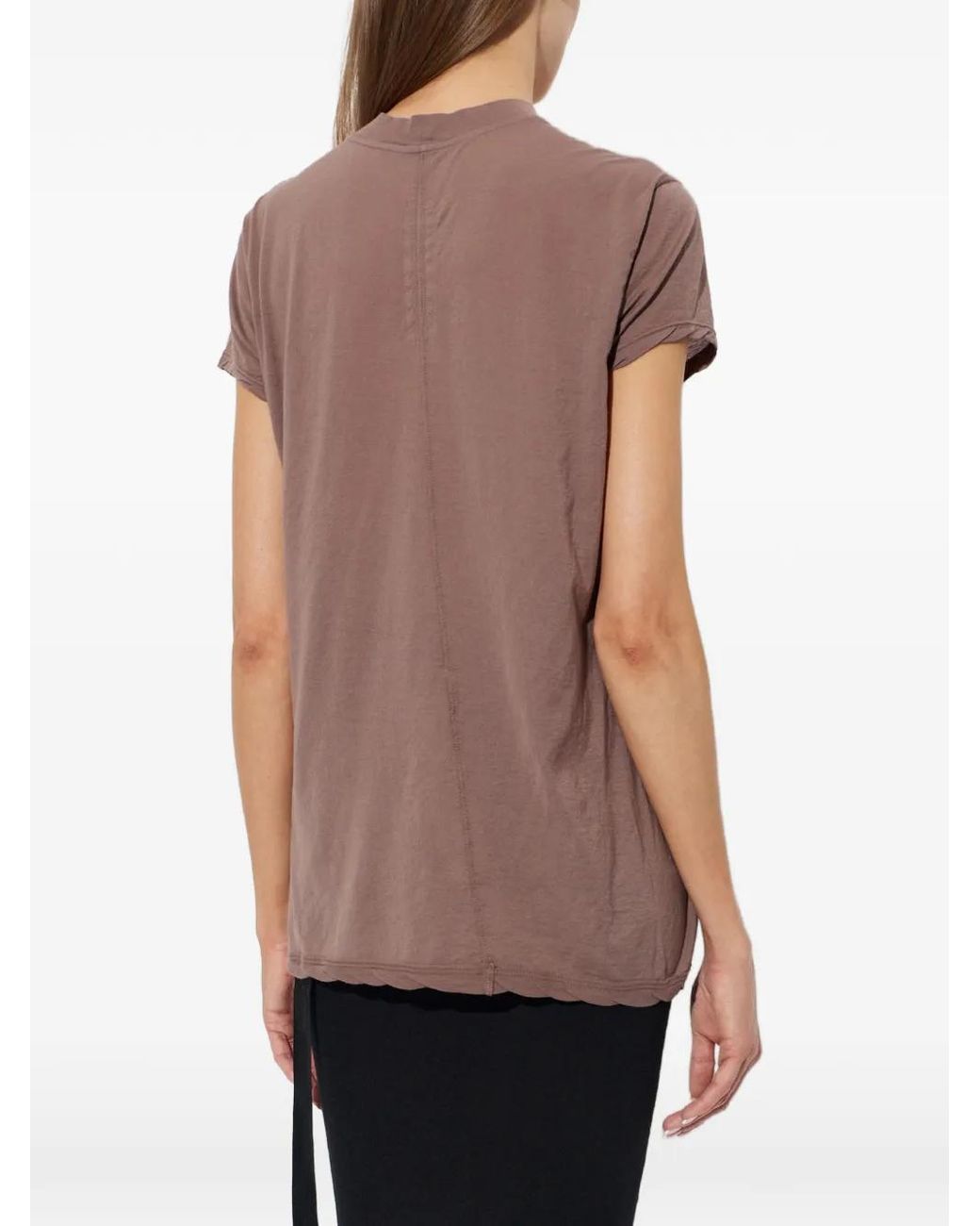 Rick Owens Pink T-Shirt À Col Rond