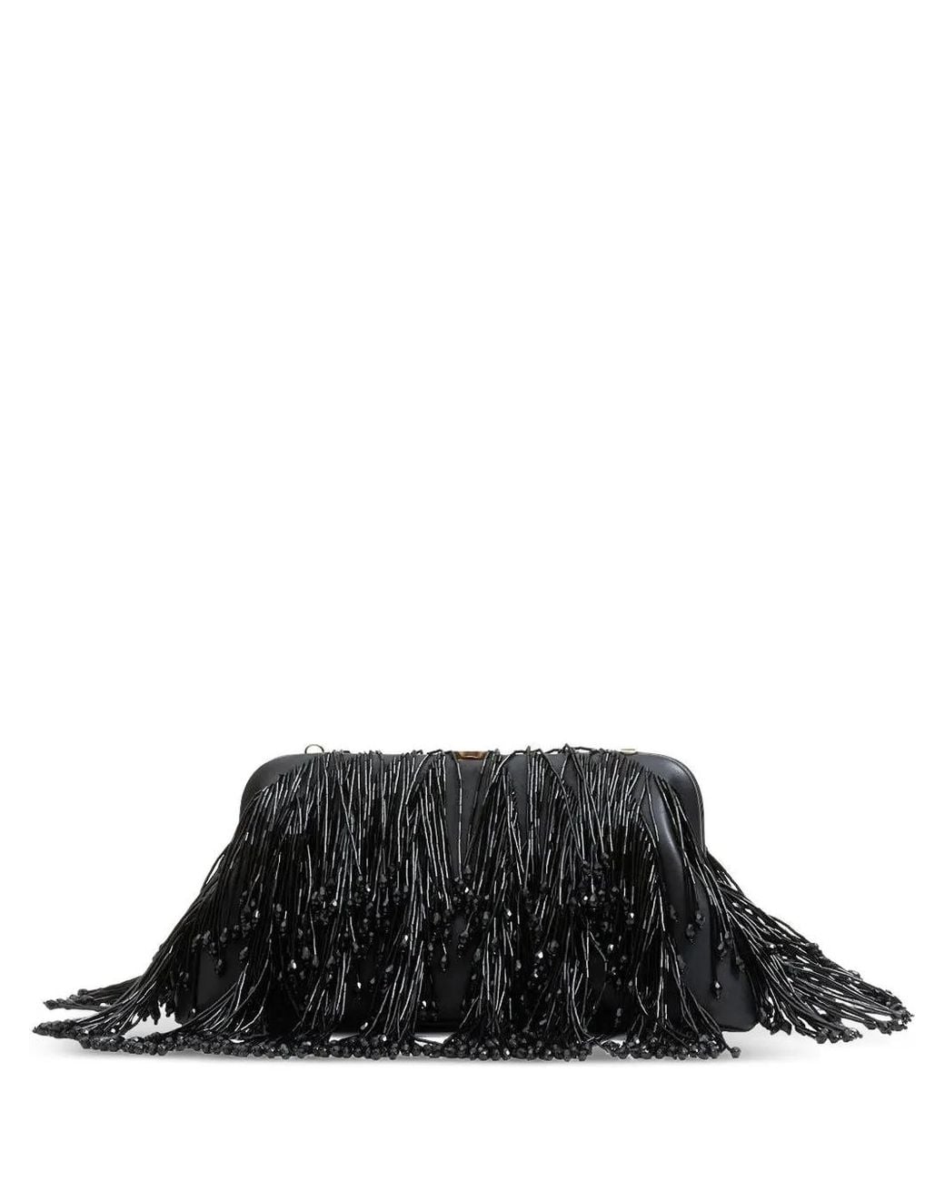 Jonathan Simkhai Black Pia Bead-Embellished Clutch Bag