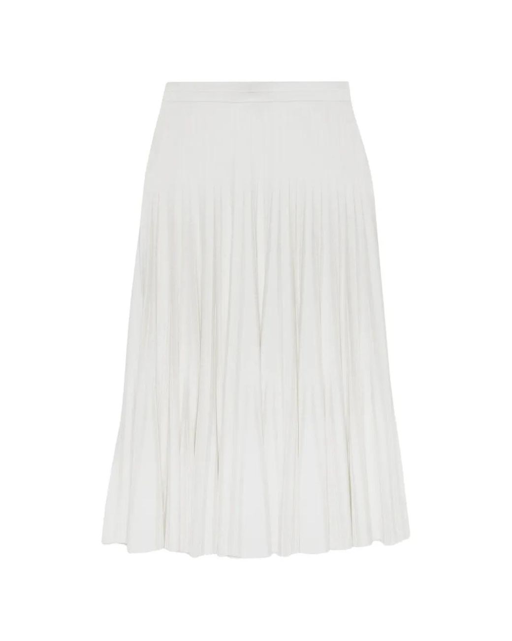 Jonathan Simkhai White Margoux Pleated Knit Midi Skirt