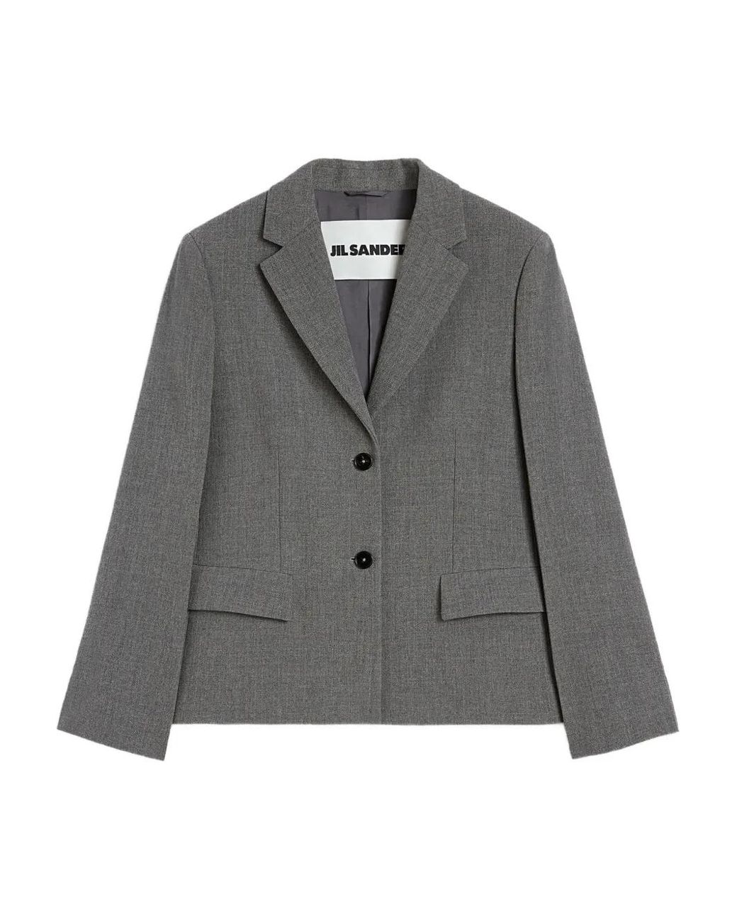Jil Sander Gray Mélange-Effect Blazer