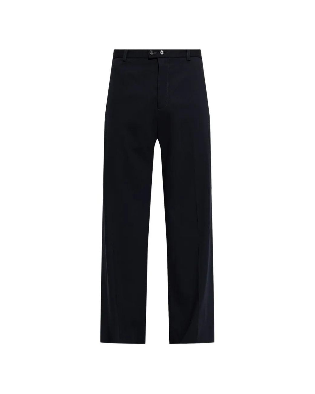 Jil Sander Blue Pressed-Crease Tailored Trousers for men