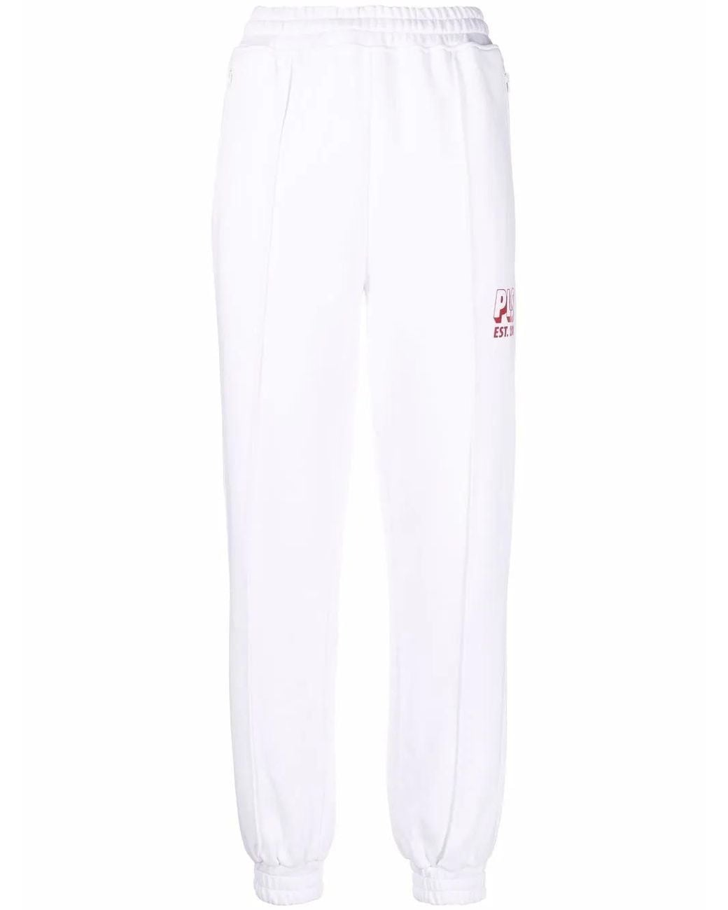Philosophy Di Lorenzo Serafini White Logo-Print Cotton Joggers