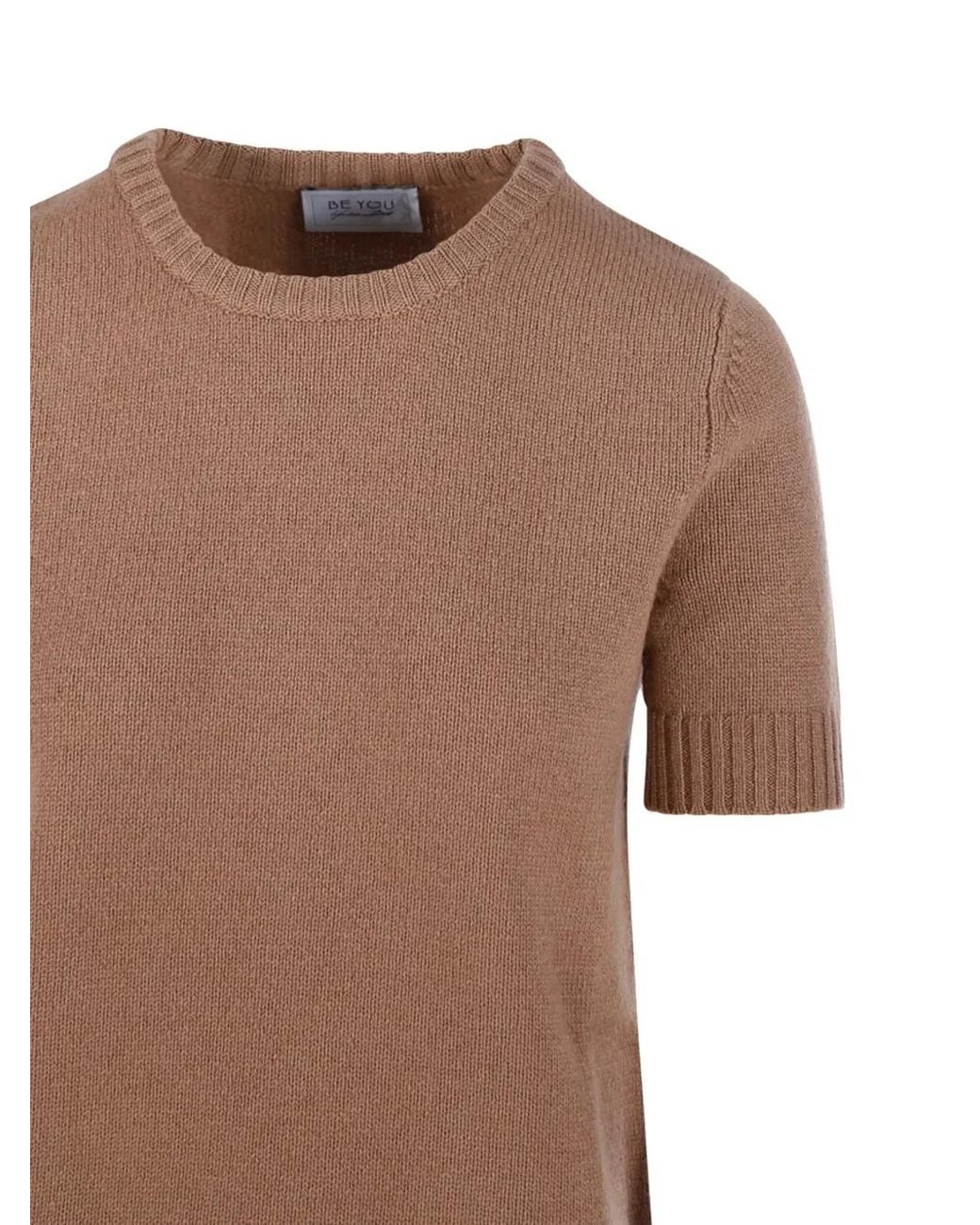 Be You Brown Short-Sleeve Crew-Neck Jumper