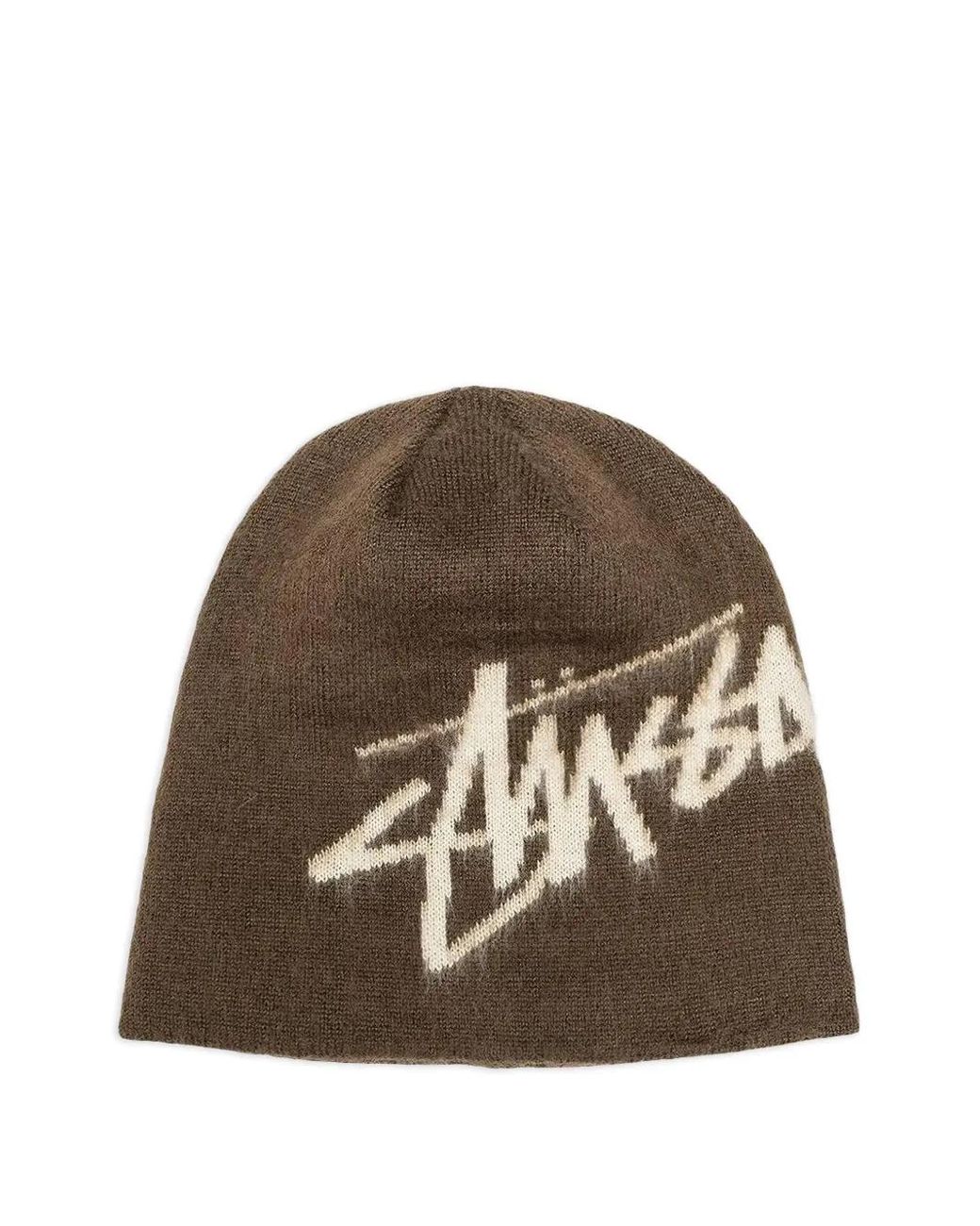Stussy Brown Logo-Detail Skullcap