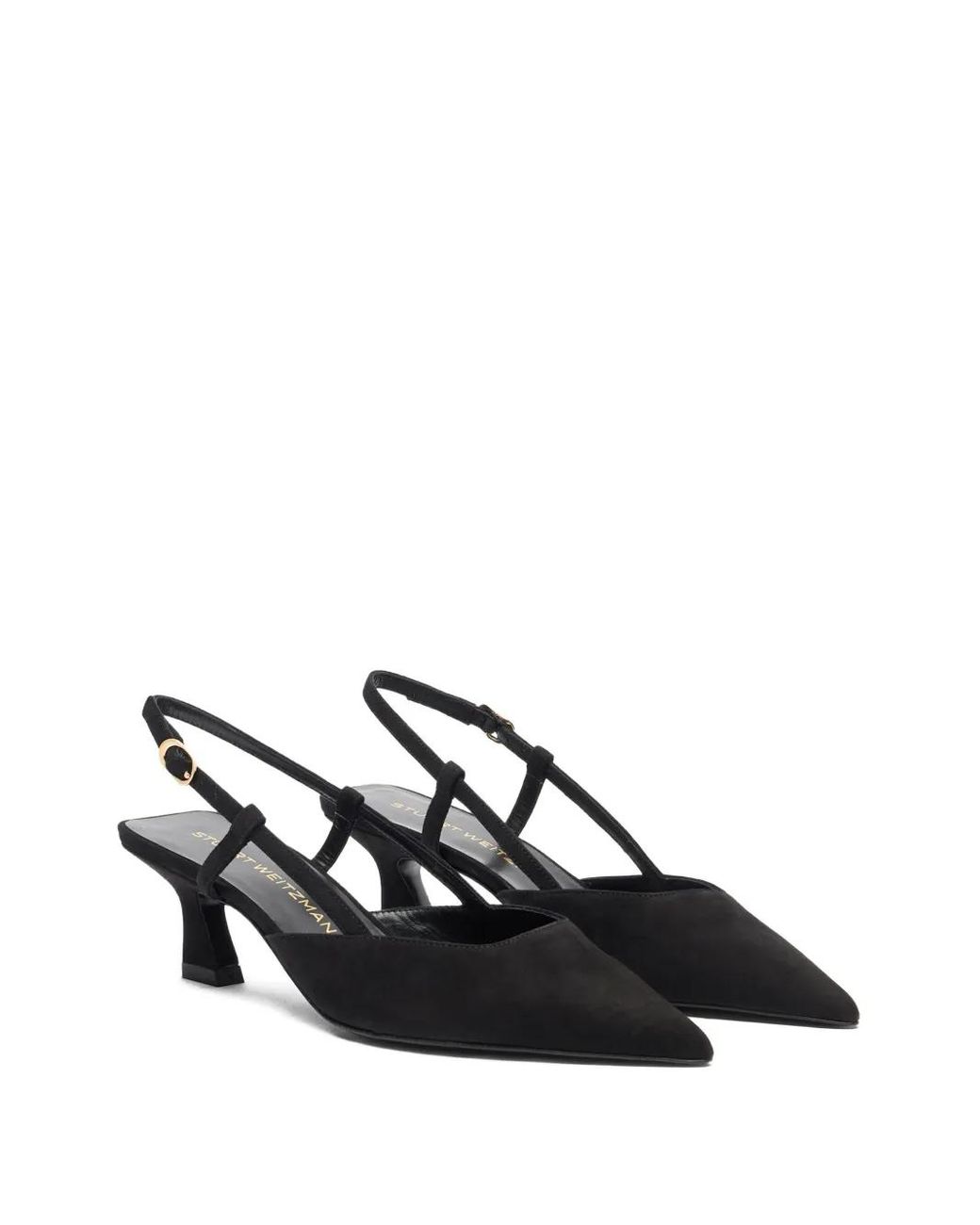 Stuart Weitzman Black 50Mm Vinnie Slingback Pointed-Toe Pumps