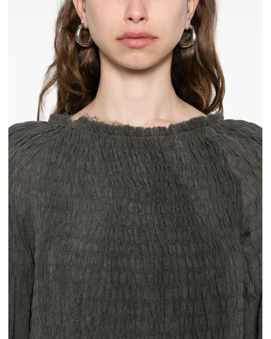 A Tentative Atelier Gray Silk Dress