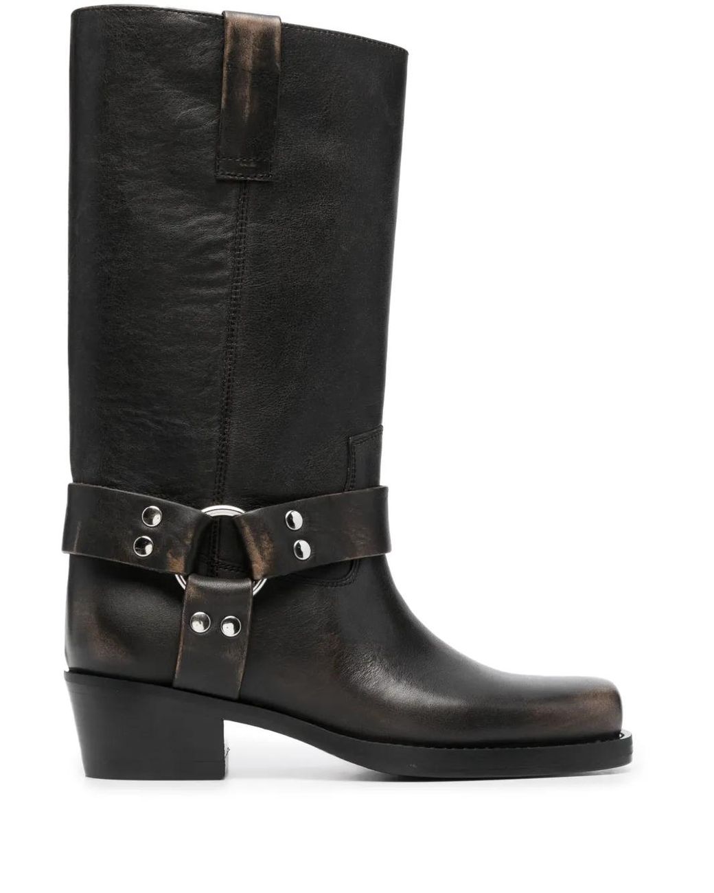 Paris Texas Black Calf Leather Roxy Boot
