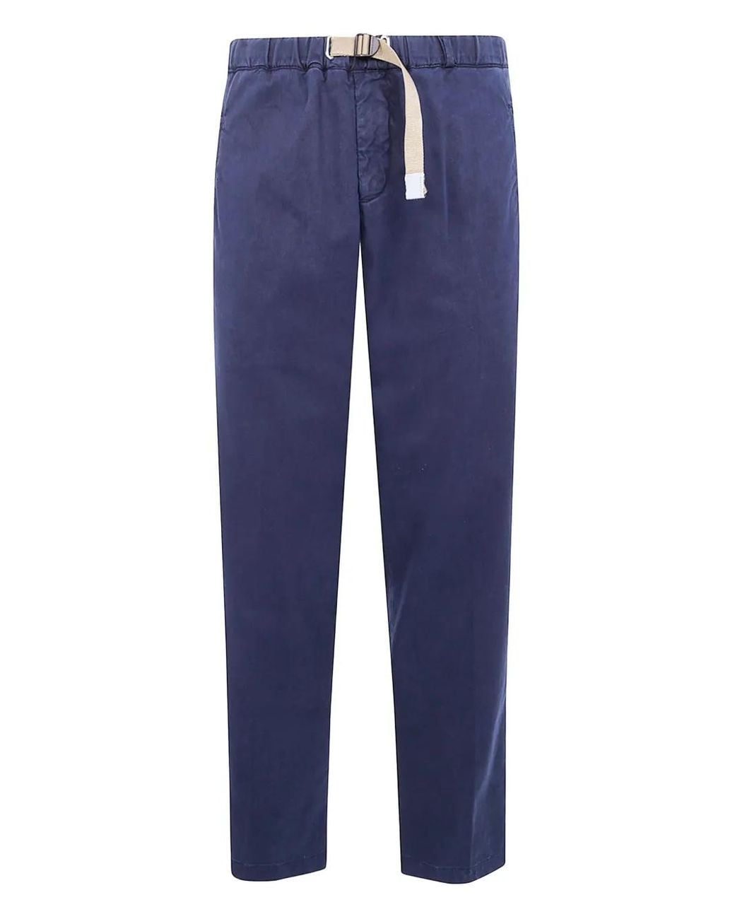 White Sand Blue Long Classic Trousers Clothing for men