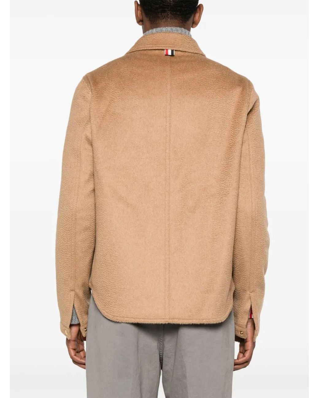 Thom Browne Shirtjack Met Geborsteld-Effect in het Brown voor heren