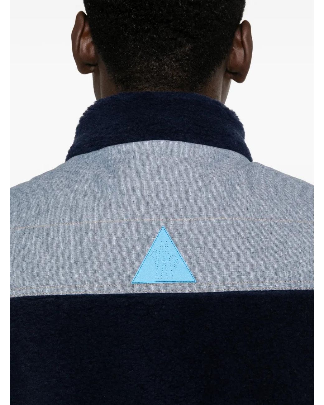Moncler Blue Teddy & Chambray Vest for men
