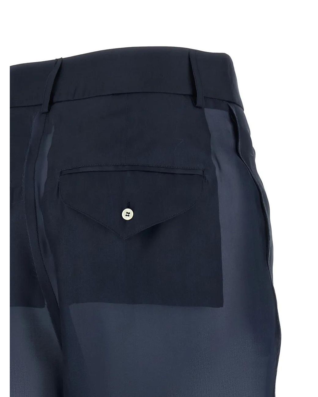 Jejia Blue Giulio Semi-Transparent Trousers
