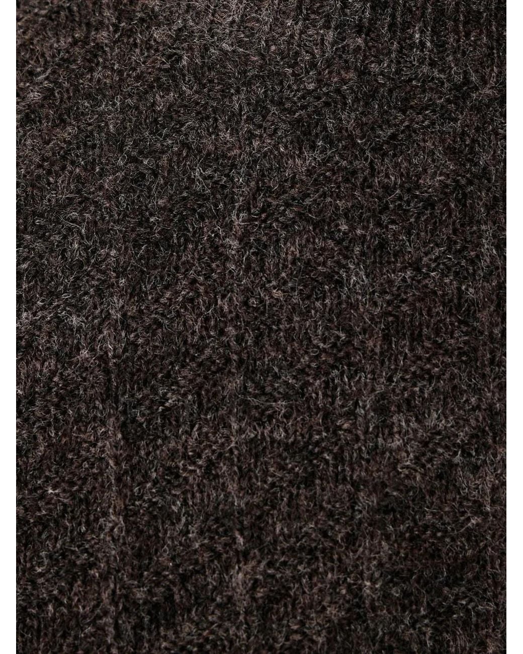 Lindbergh Black Textured Crew-Neck Sweater for men