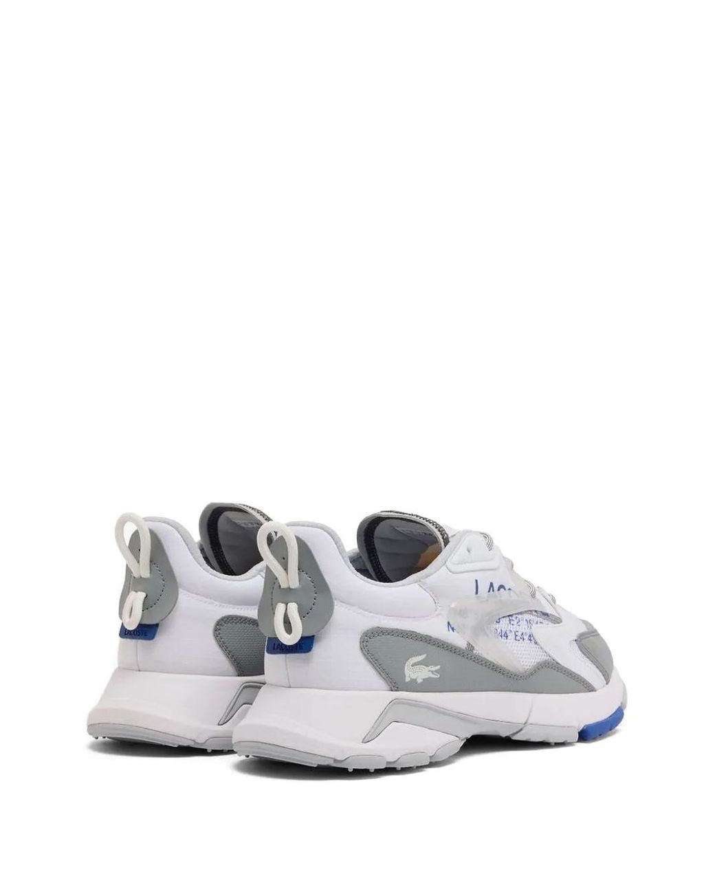 Lacoste White Neo Tech Logo-Print Sneakers for men