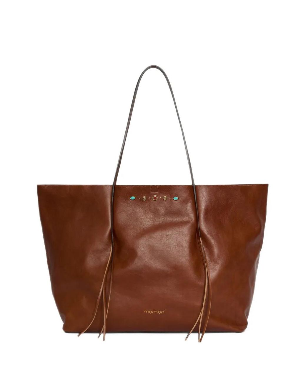 Borsa Tote William Con Borchie di Momoní in Brown