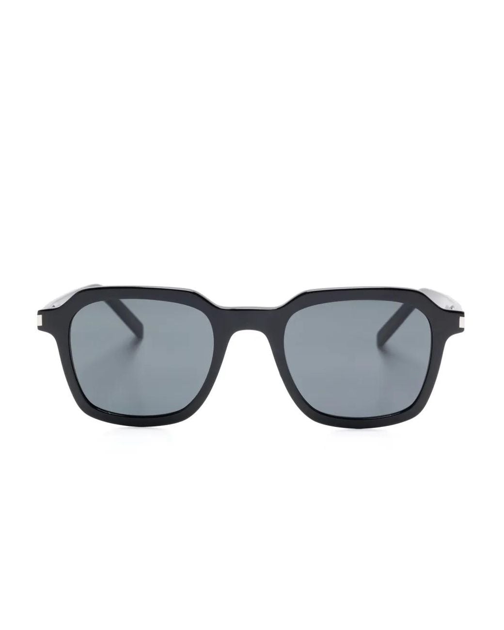 Saint Laurent Gray Square-Frame Sunglasses
