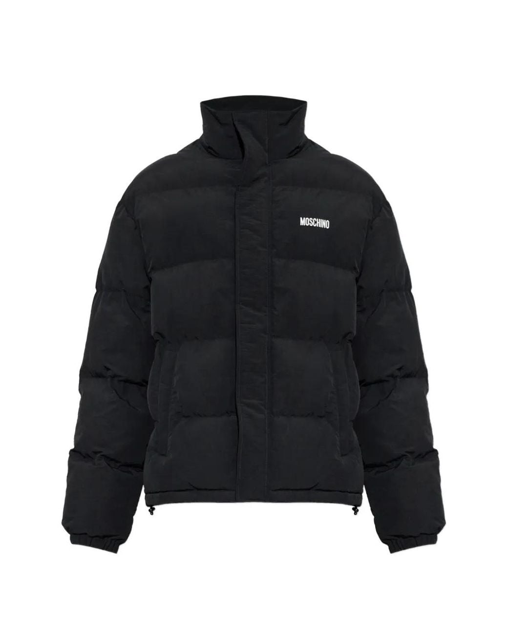 Moschino Black X Smiley Quilted Puffer Jacket for men