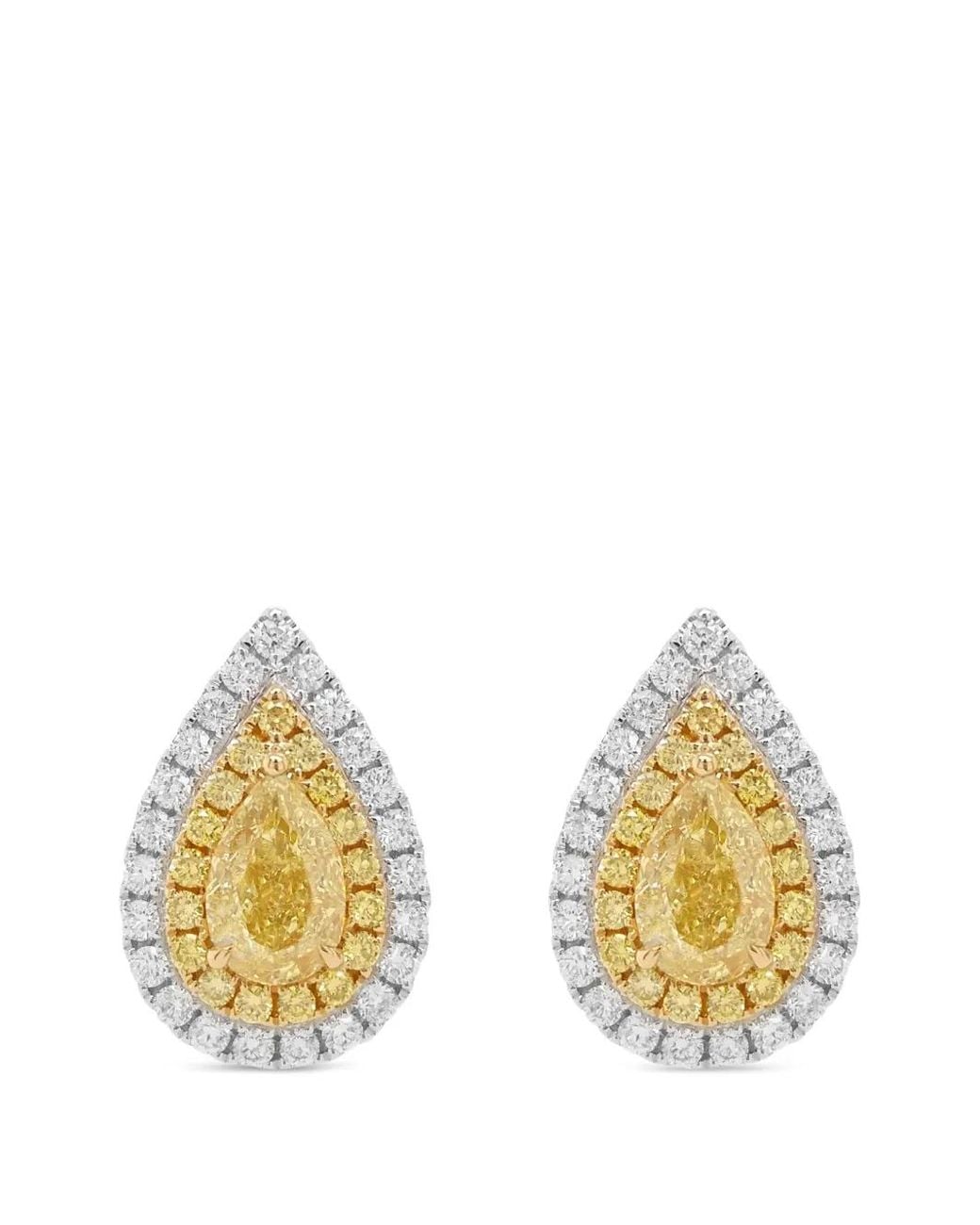 HYT Jewelry Metallic Teardrop Diamond Earrings