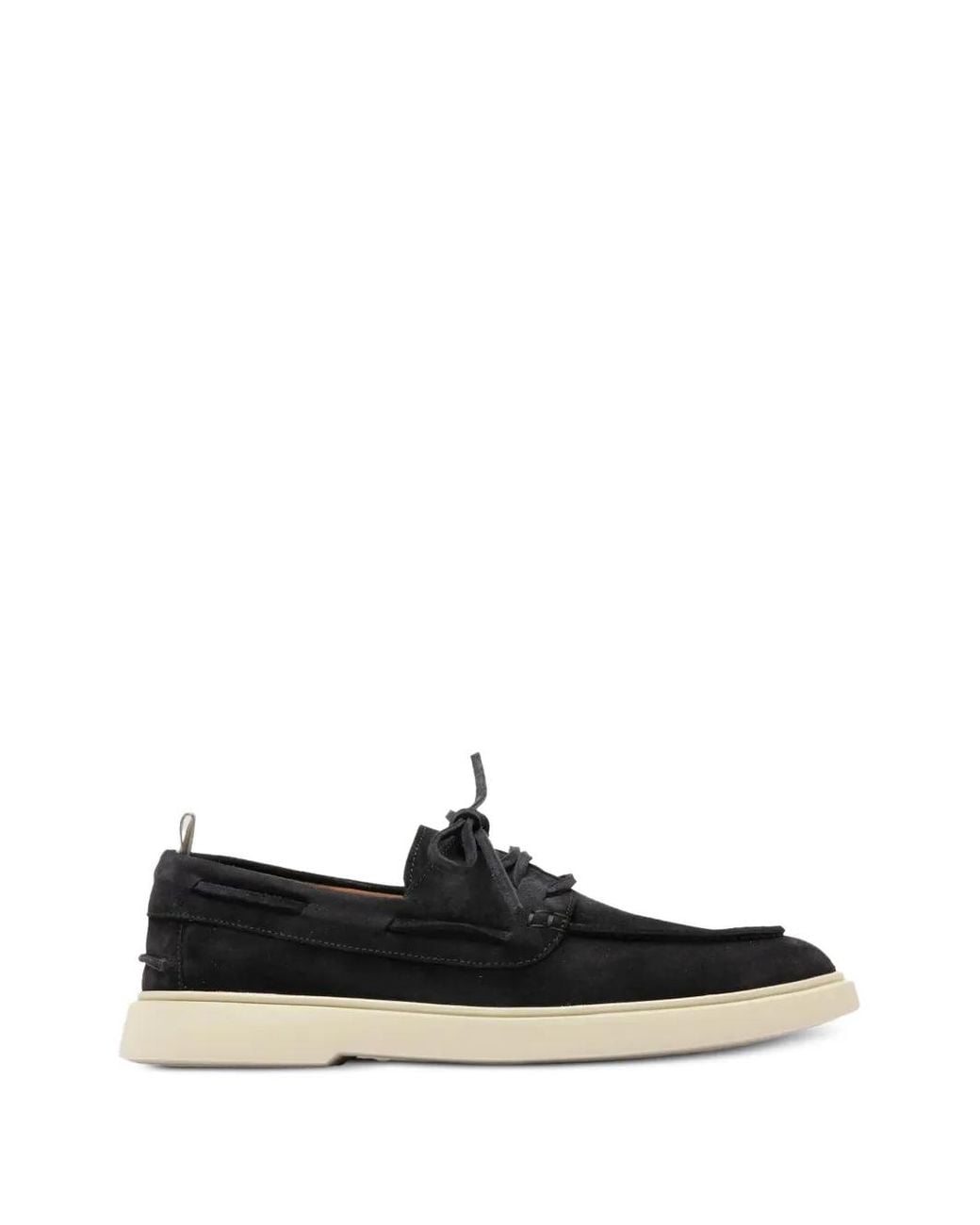 Officine Creative White Bones 013 Suede Boat Shoes for men