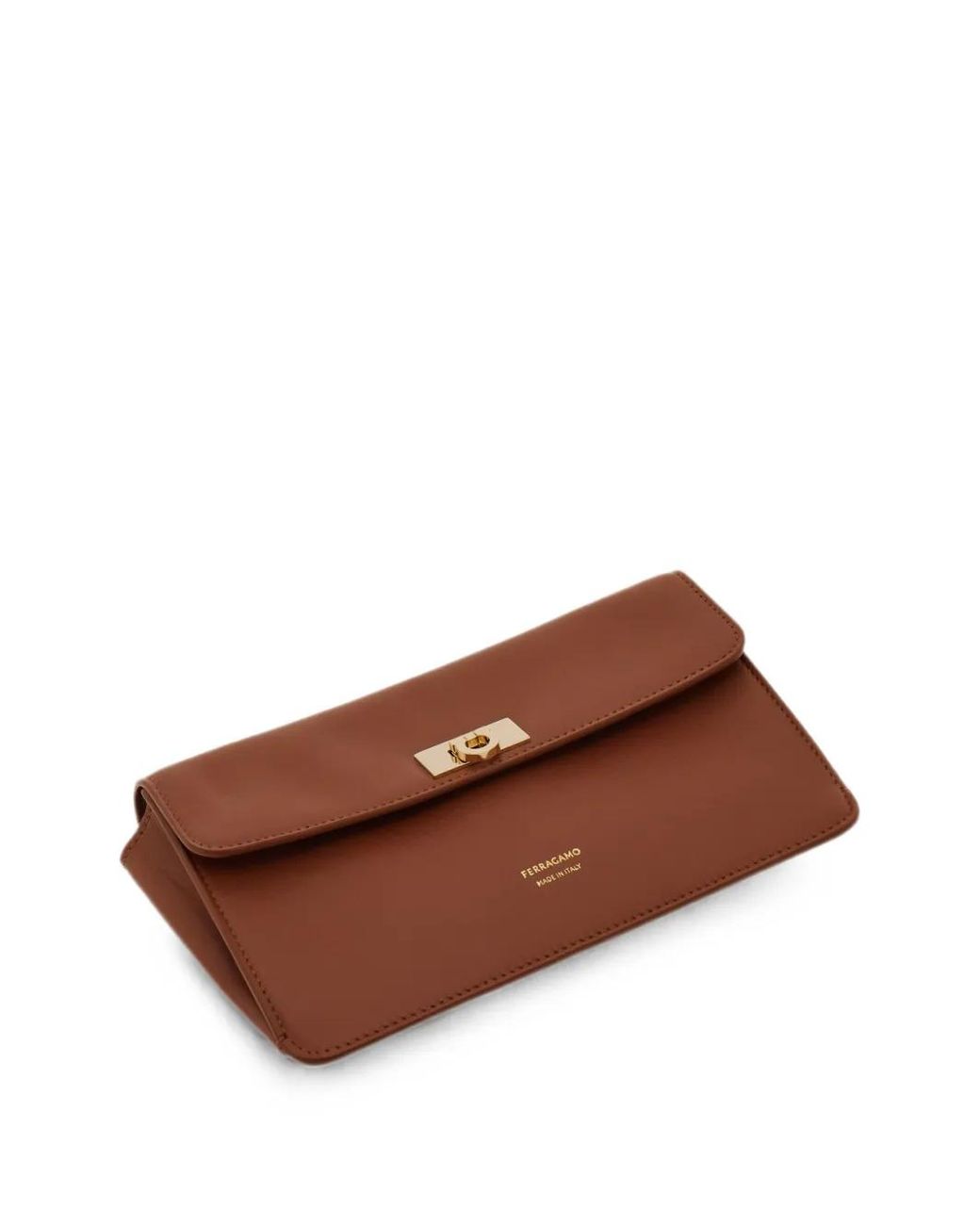 Ferragamo Brown Flat Gancini Minibag
