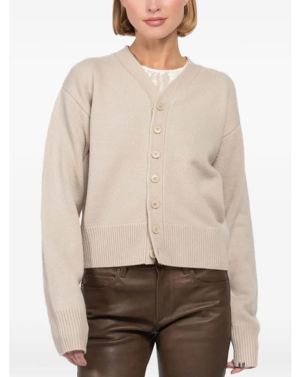 Extreme Cashmere Natural Buttoned Cardigan