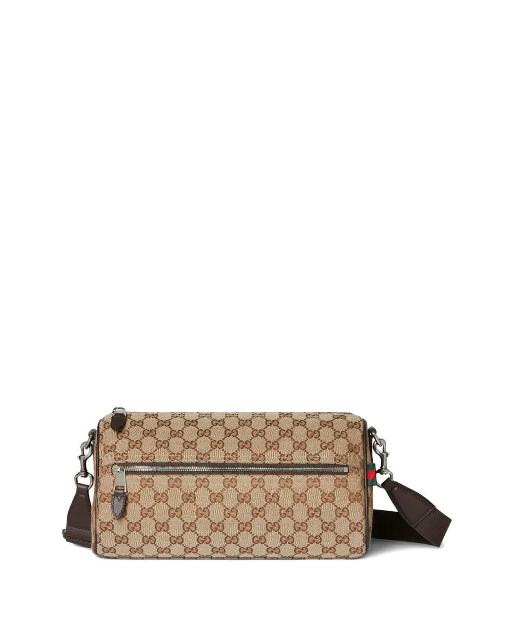 Gucci Natural Small Logo-Patterned Cylindrical Shoulder Bag