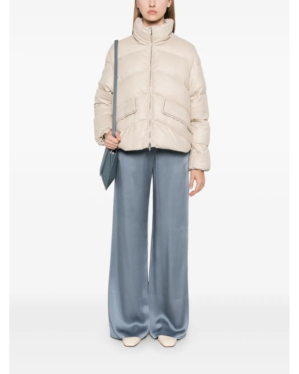 Peserico Natural Quilted Puffer Jacket