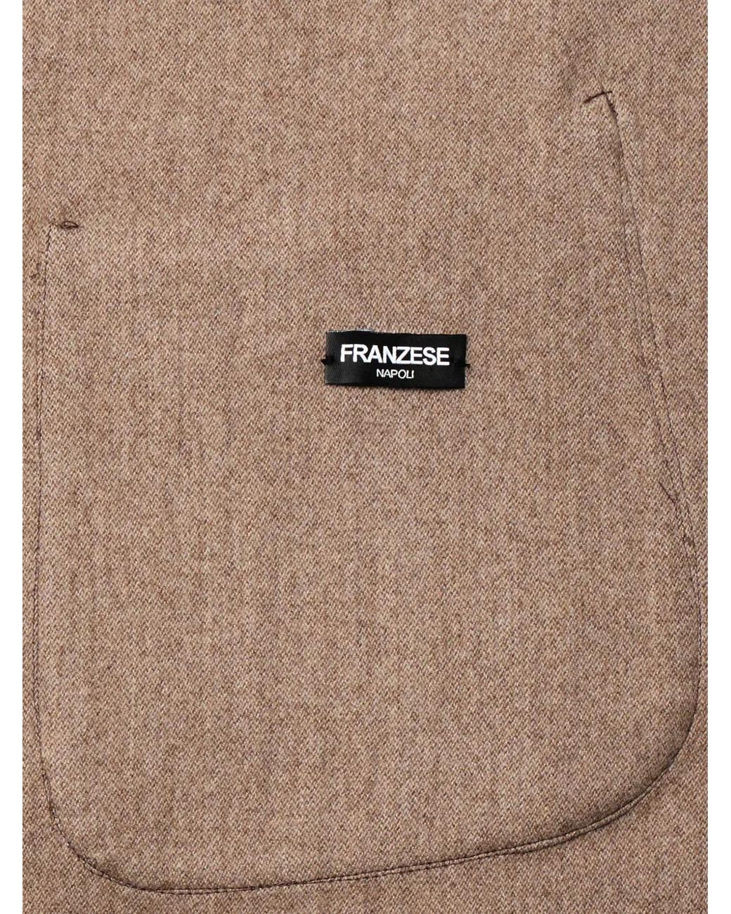 Franzese Collection Natural Wool Shirt Jacket for men