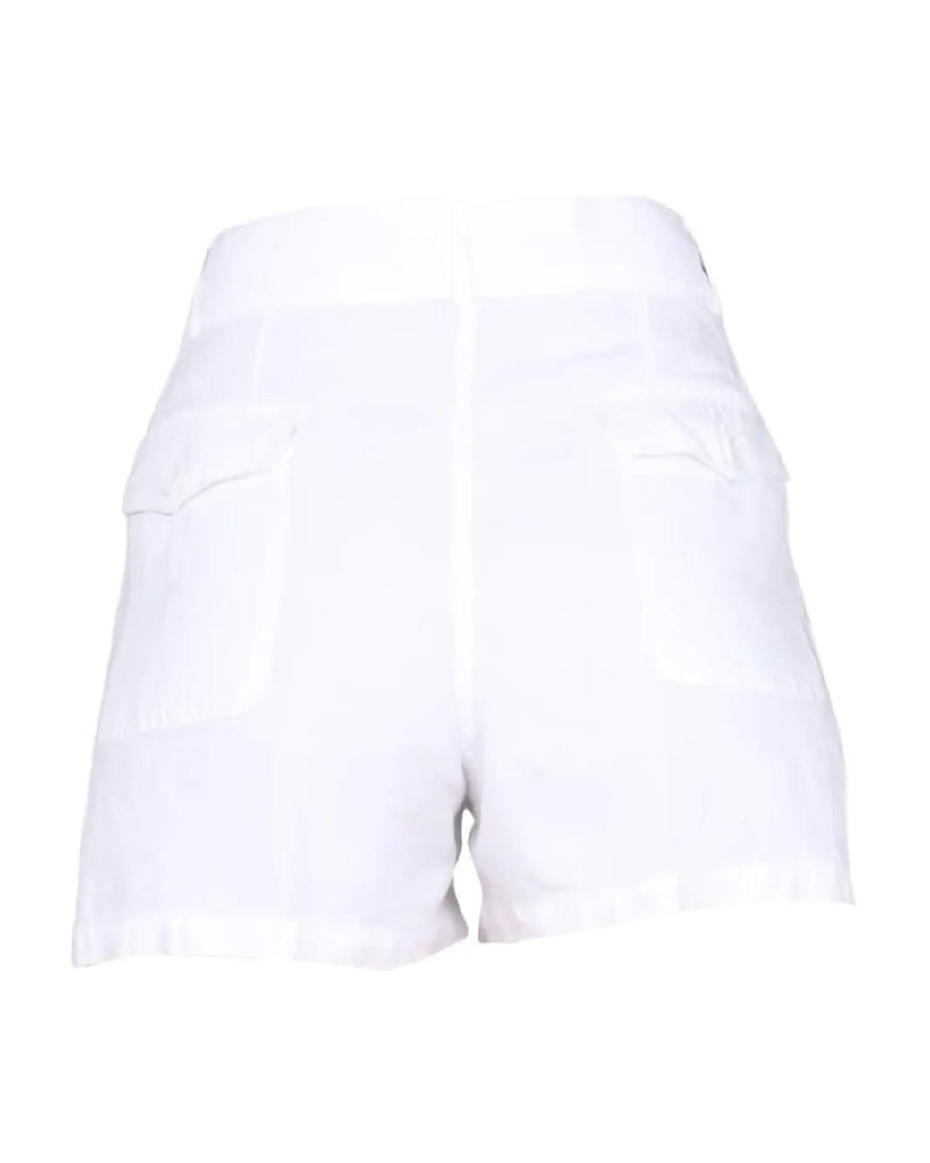Aspesi White Pleated Pocket Shorts