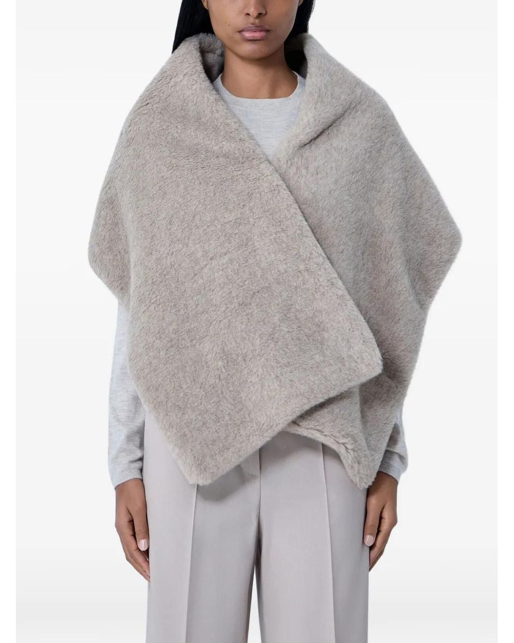Max Mara Gray Strukturierter Schal