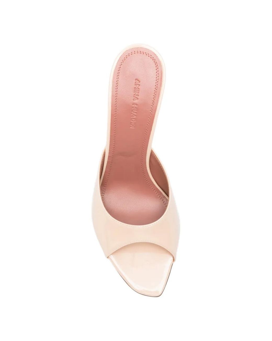 AMINA MUADDI Pink Slip-On Slipper Alexa Patent Leather