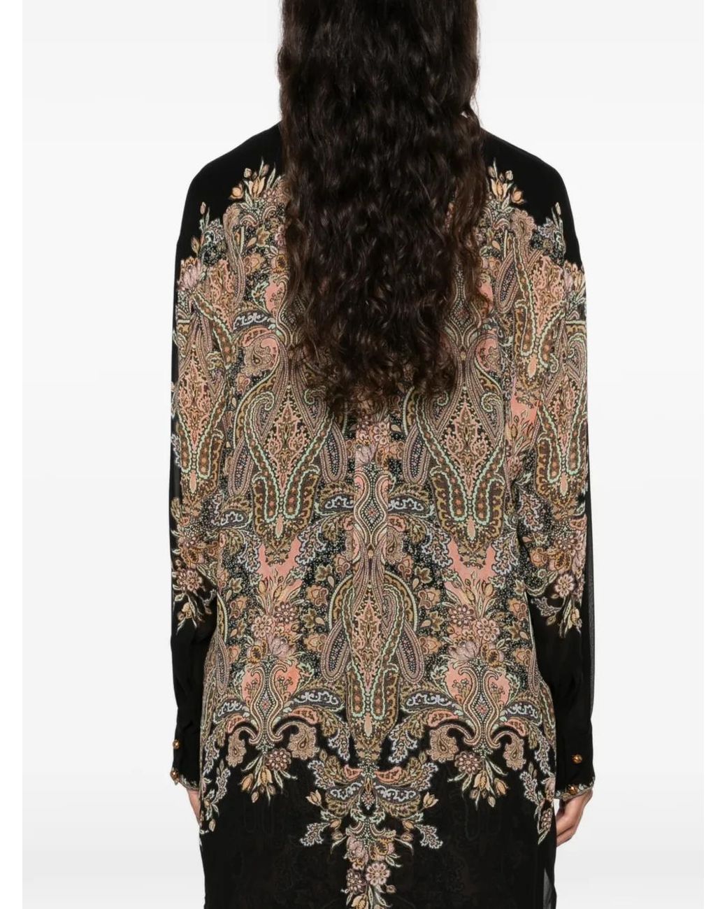 Zimmermann Black Clash Pussy-Bow-Collar Shirt