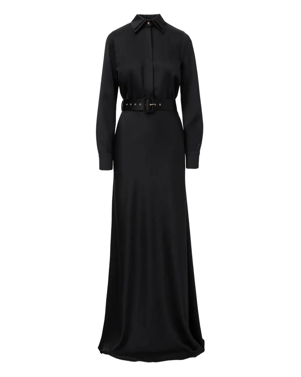 Il Volo Black Kate Belted Maxi Dress
