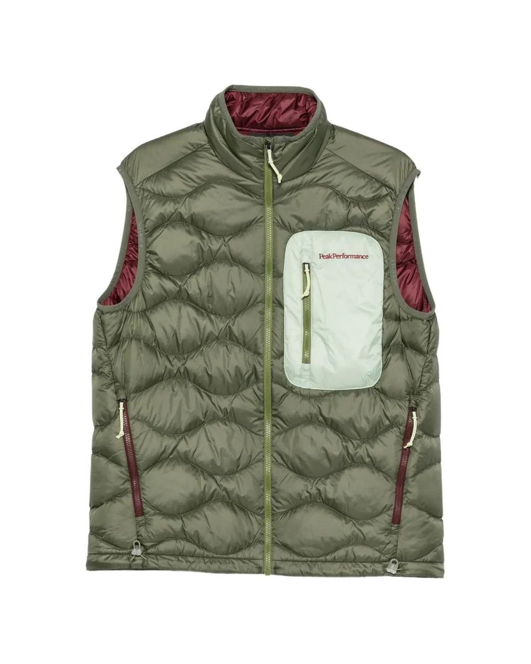 Peak Performance Green Quilted Gilet for men