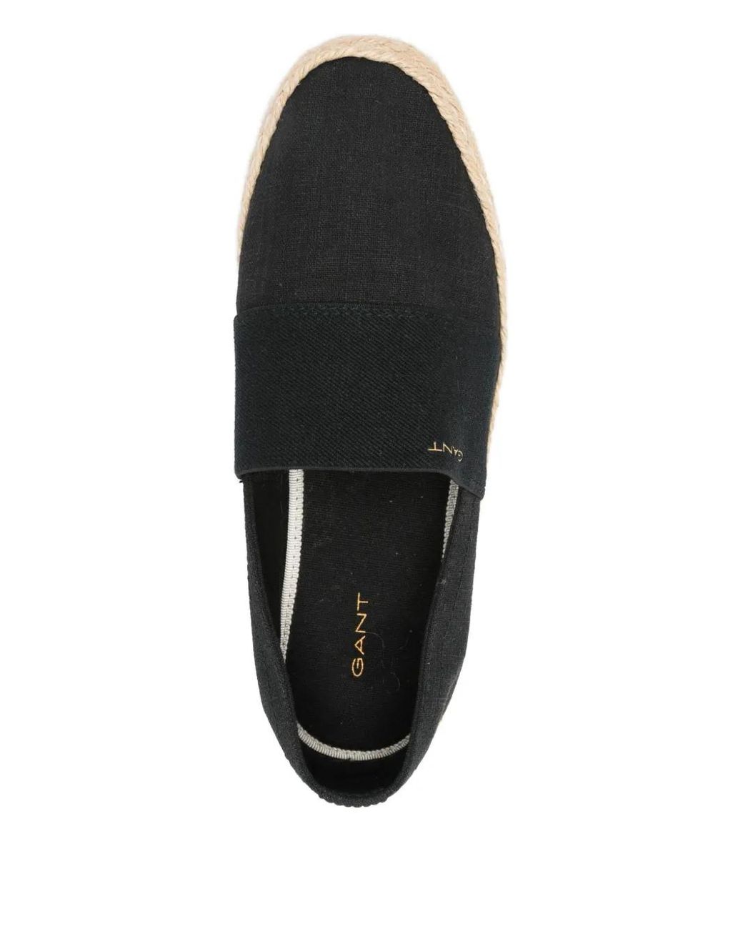 Gant Black Raffiaville Rope Espadrilles