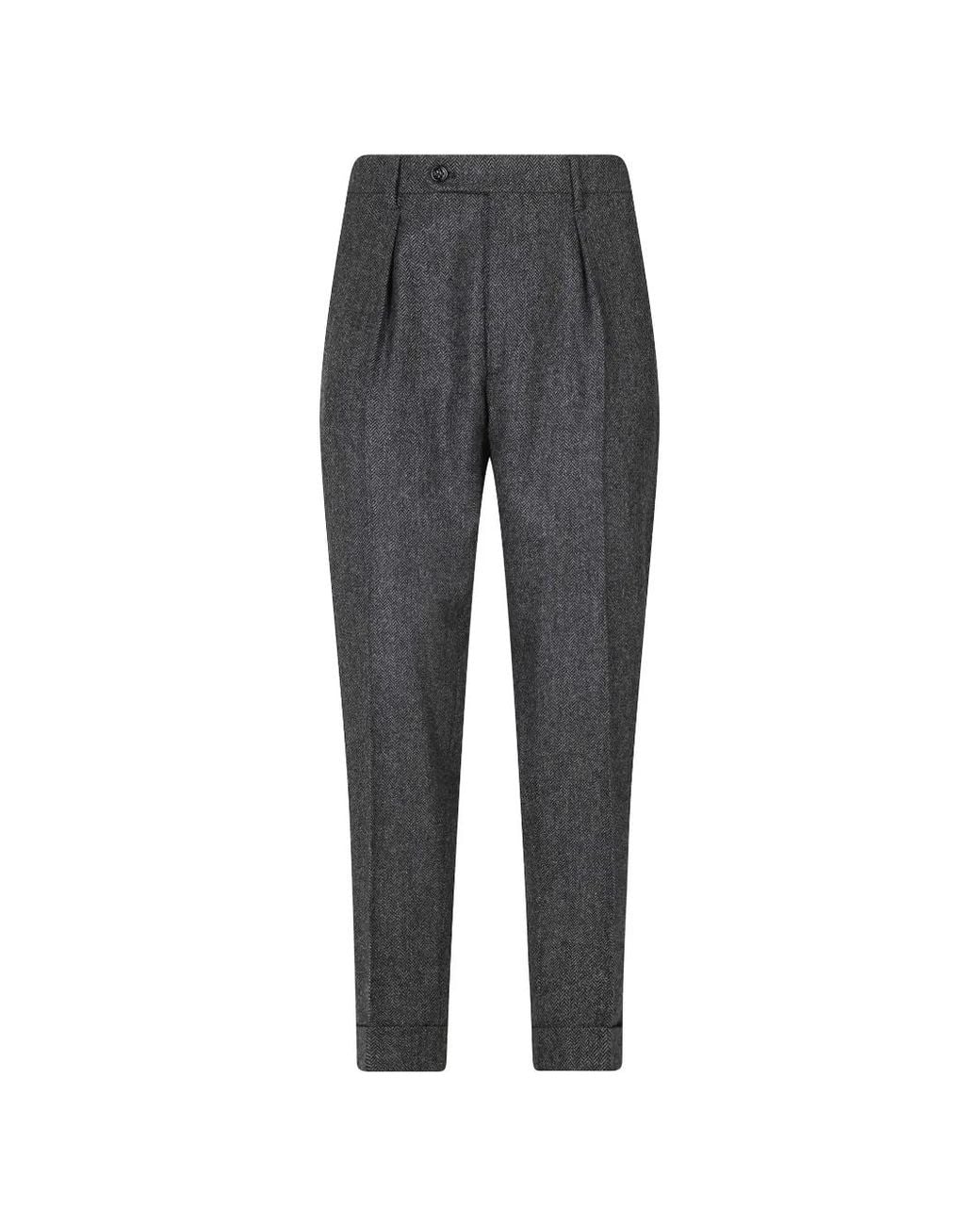 Berwich Gray Pantalon Chiaia À Motif De Chevrons for men