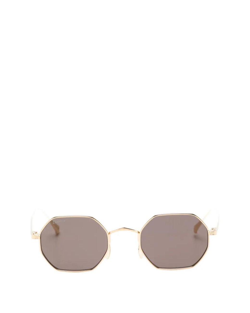 Cartier Pink Geometric-Frame Sunglasses