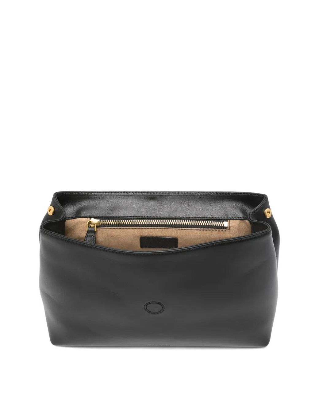 MANU Atelier Black The Fold Snakeskin-Pattern Clutch Bag